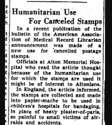 Humanitarian Use for Canceled Stamps